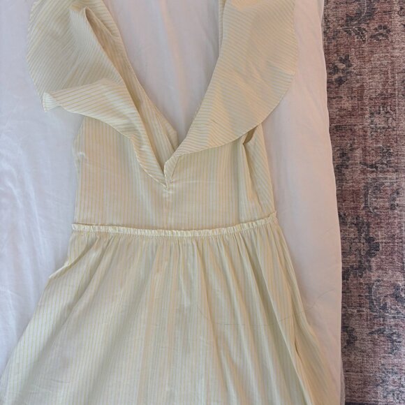 La Ligne Dress D'Ete Flutter Sleeve Maxi Dress in Butter Yellow - Picture 3 of 9